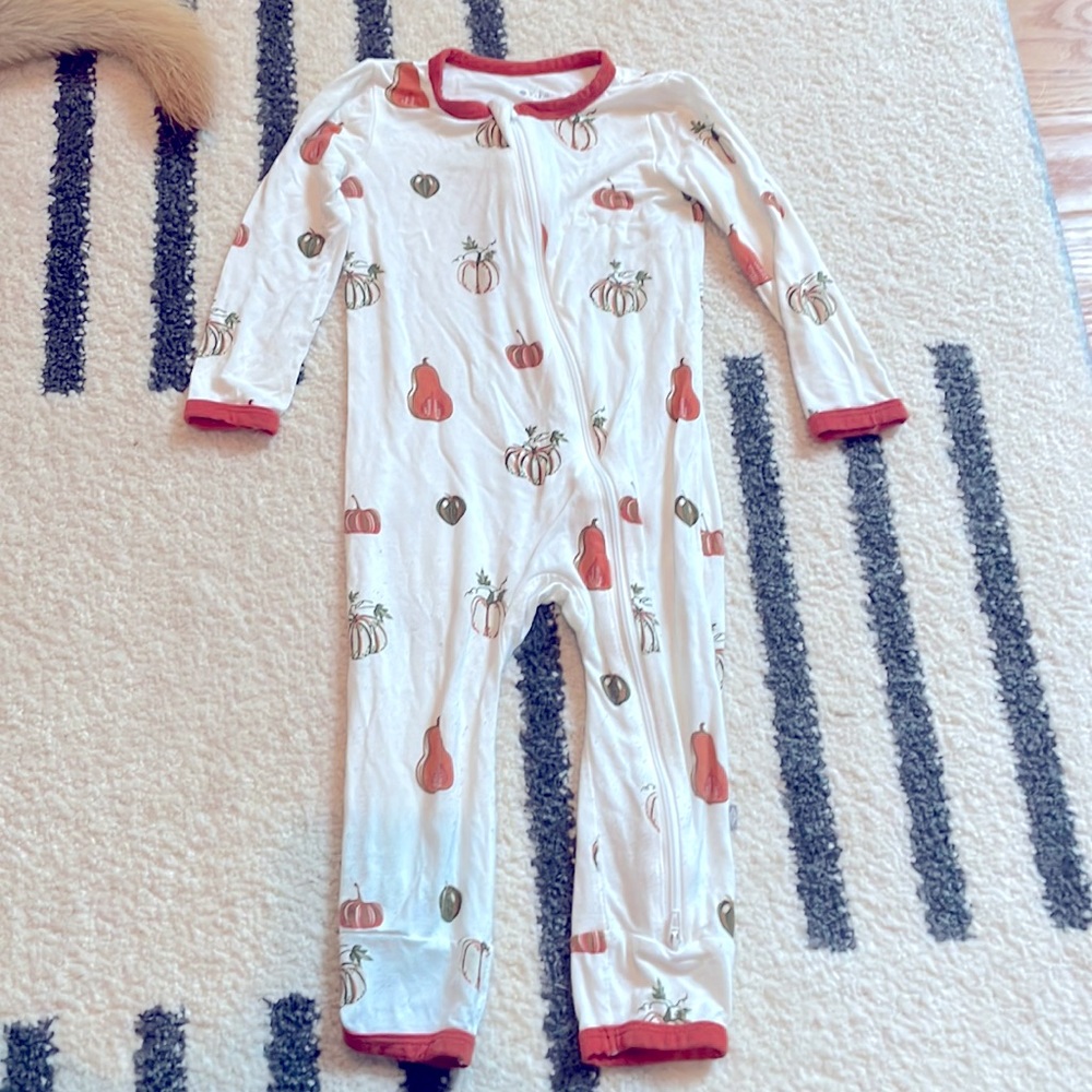 Kyte BABY long sleeve 18-24M pumpkin romper